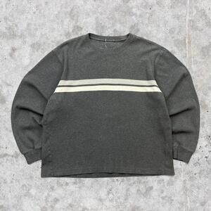 2000's Minimalistic Corduroy Style Striped Knit Sweater